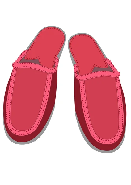 Female house slippers — Stock Vector