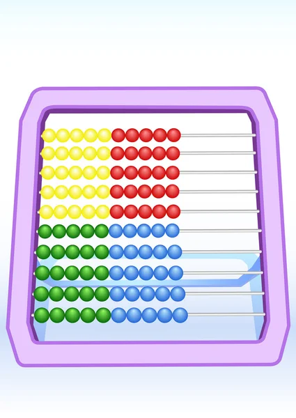 Multi-coloured abacus — Stock Vector