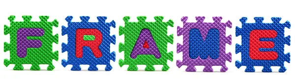 Peças de quebra-cabeça alfabeto — Fotografia de Stock