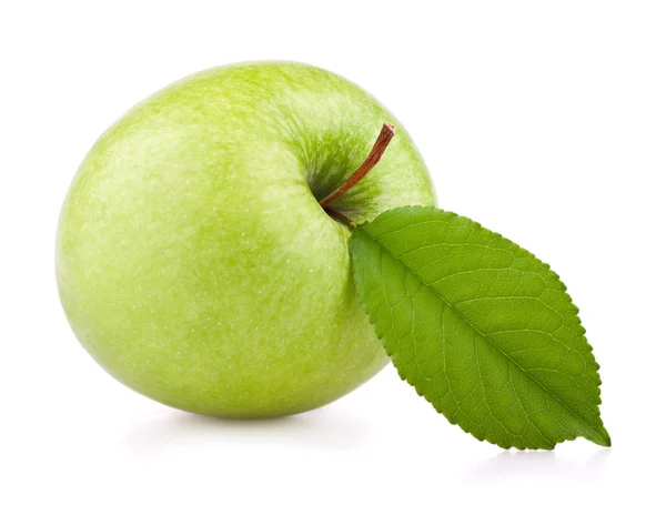 Manzana con hoja — Foto de Stock