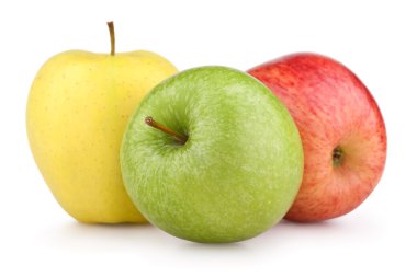 Three colorful apples clipart