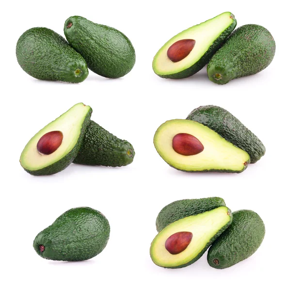 Set of avocados isolated on white — Stock Photo, Image