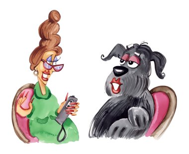 Interview with dog clipart