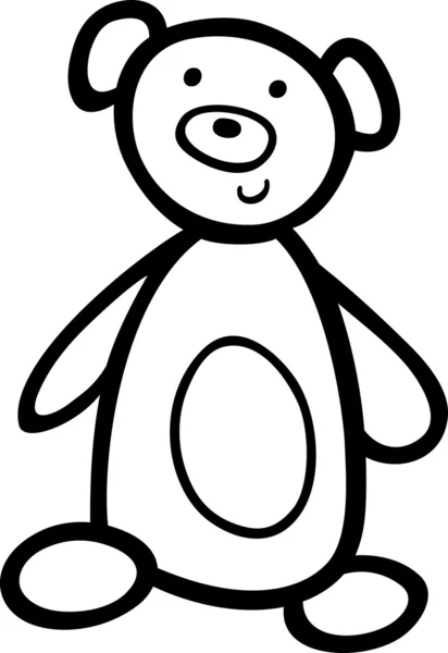 Ours en peluche pour livre à colorier — Image vectorielle