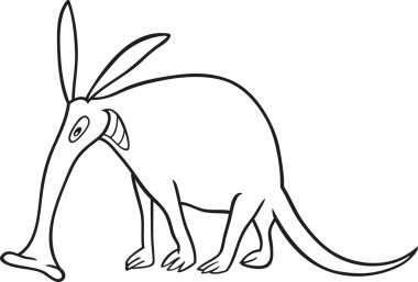 Aardvark for coloring book clipart