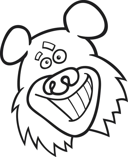 Funny bear for coloring book — Stock Vector