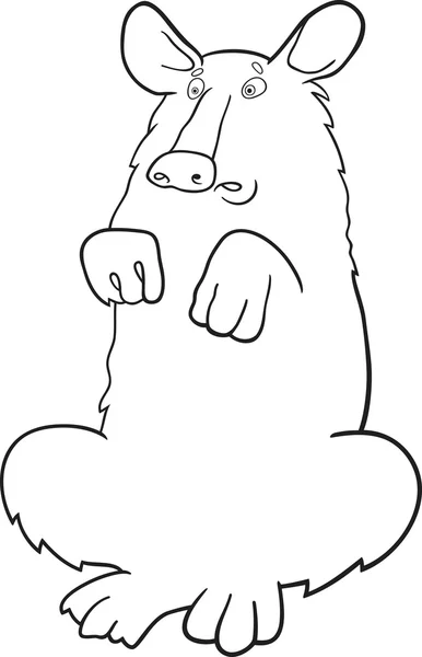 Urso preto americano baribal para colorir livro — Vetor de Stock