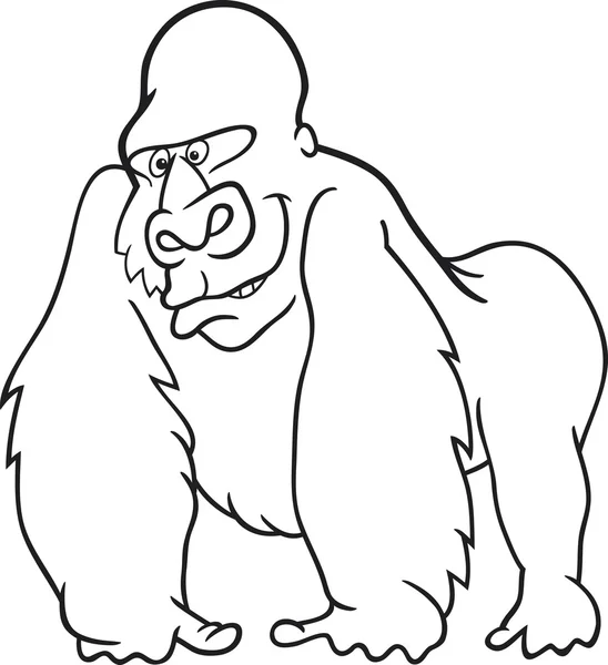 Gorilla als Malbuch — Stockvektor