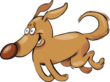 Running dog clipart