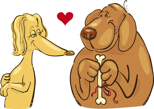 Собаки в любви — стоковый вектор
