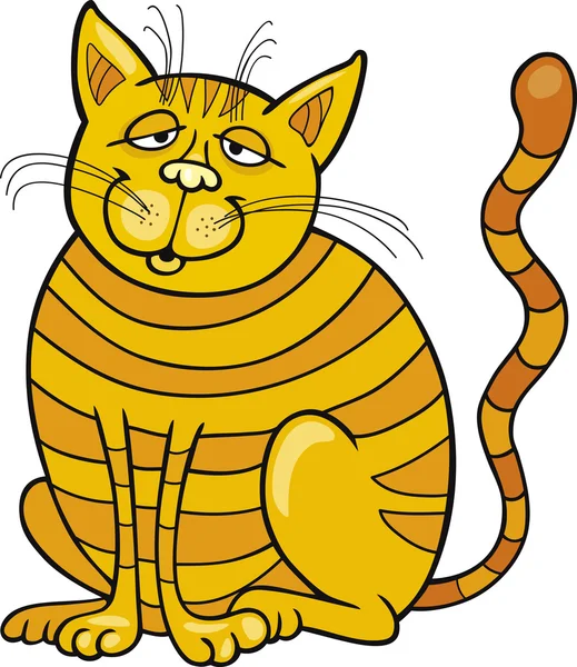 Selamat Kucing Kuning - Stok Vektor