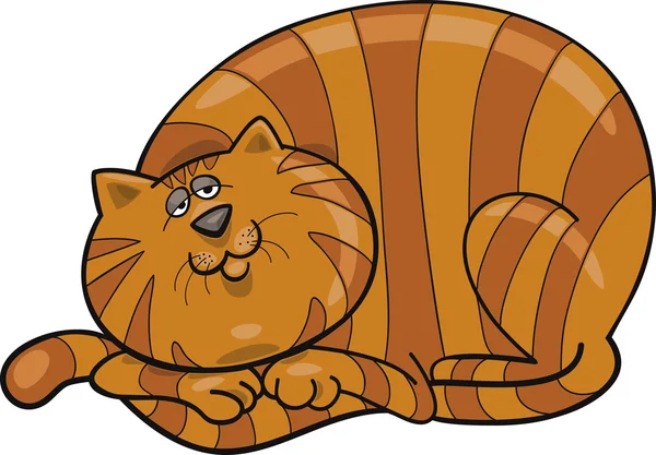 脂肪質の赤い猫 — ストックベクタ