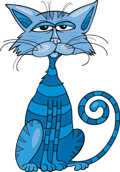 파란 고양이 — 스톡 벡터