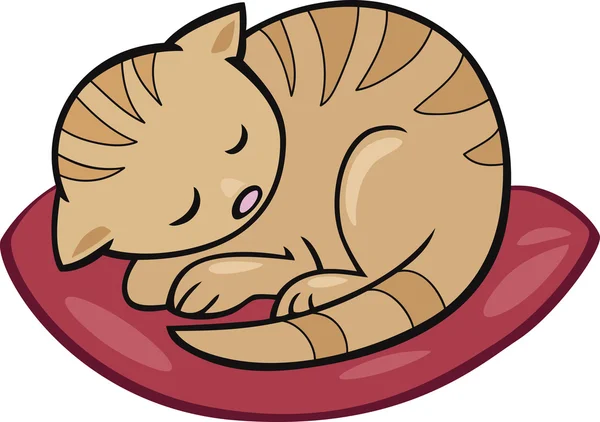 寝てる子猫 — ストックベクタ