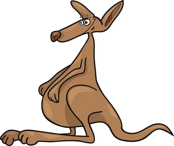 Caricature kangourou — Image vectorielle
