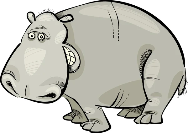 Karikatur-Flusspferd — Stockvektor
