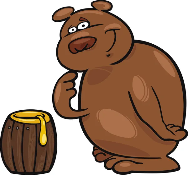 Niedźwiedź i miód — Wektor stockowy