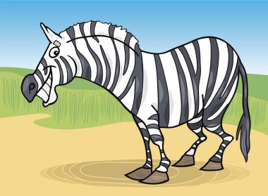 karikatür zebra