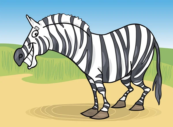 Stock vector Cartoon zebra