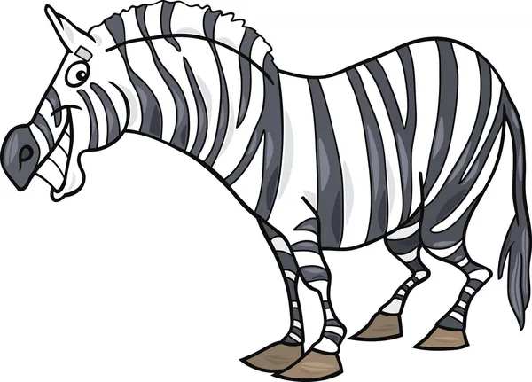 Zebra dos desenhos animados — Vetor de Stock