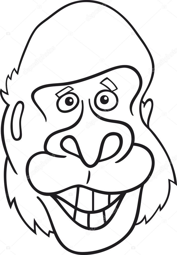 gorilla ape for coloring book | 图库矢量图片 08 igor zakowski