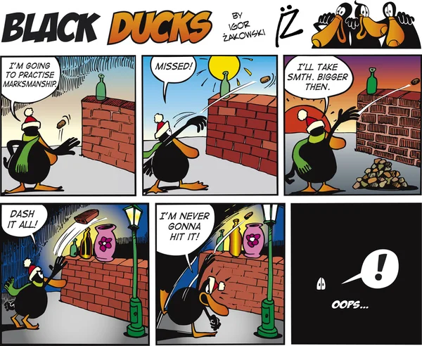 Black Ducks Comics episodio 68 — Vector de stock