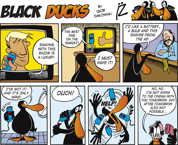 Black Ducks Comics episodio 69 — Vector de stock