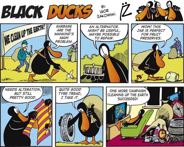 Black Ducks Comics episodio 72 — Vector de stock