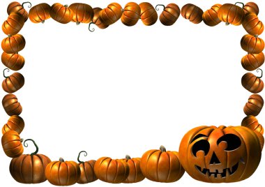 Pumpkin Halloween Thanksgiving frame clipart