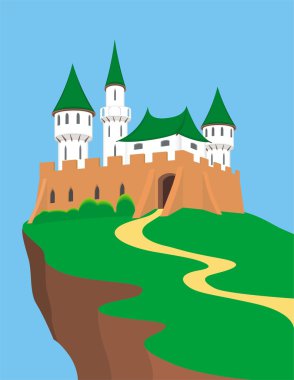 Medieval chateau or castle clipart