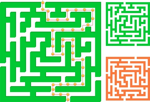 Labirinto verde —  Vetores de Stock