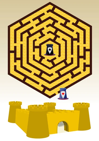 Hrad labyrint — Stockový vektor
