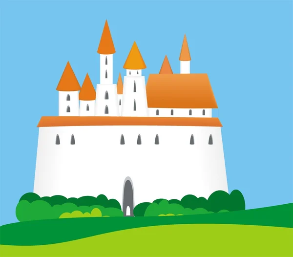 Medieval castle or town — Stock Vector