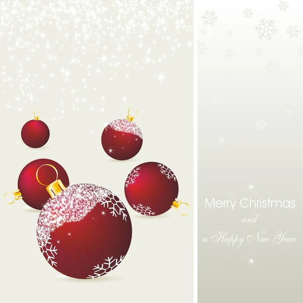 灰色のクリスマス カード — ストックベクタ