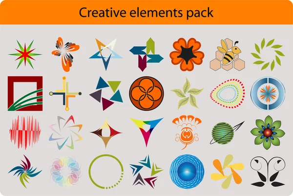 Pack de elementos creativos — Archivo Imágenes Vectoriales