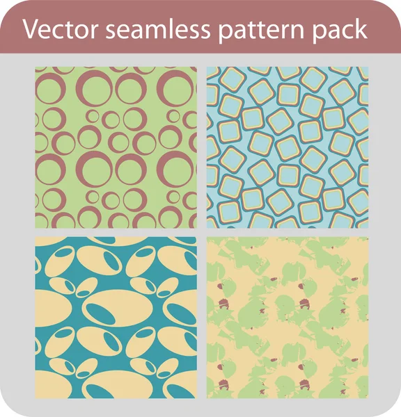 Vector Seamless Pattern Pack — Stock Vector