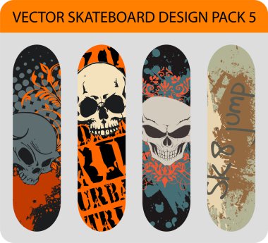 Skateboard Design Pack 5 clipart