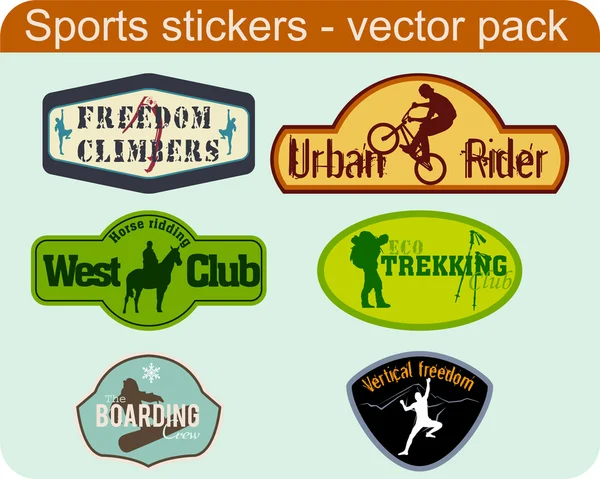Sport stickers — Stockvector