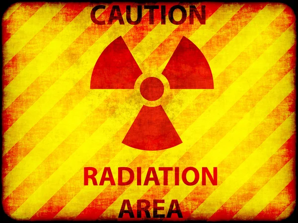 Grunge radiation warning — Stock Photo, Image