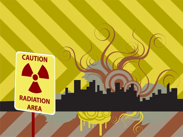 Städtisches Strahlungsgebiet — Stockvektor
