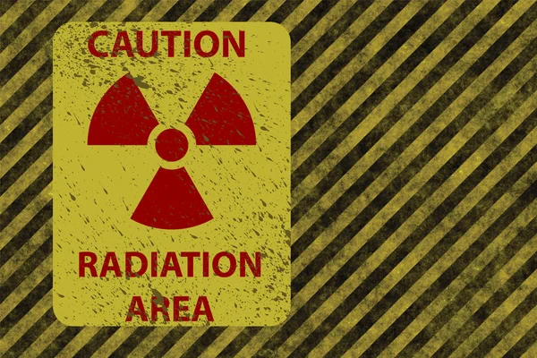 Grunge strålning varning — Stockfoto