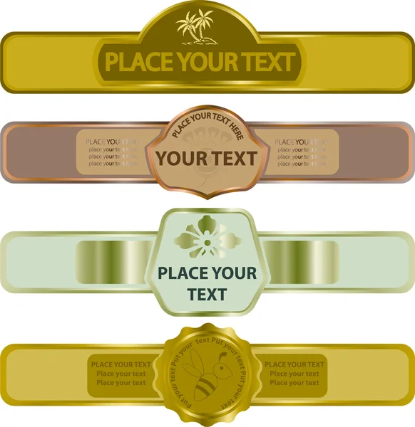 Gold vintage labels — Stock Vector