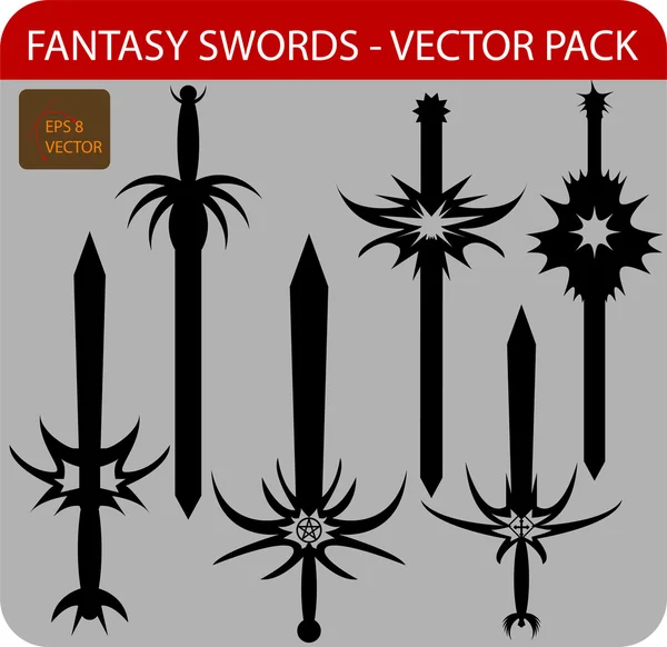 Espadas de fantasía — Archivo Imágenes Vectoriales