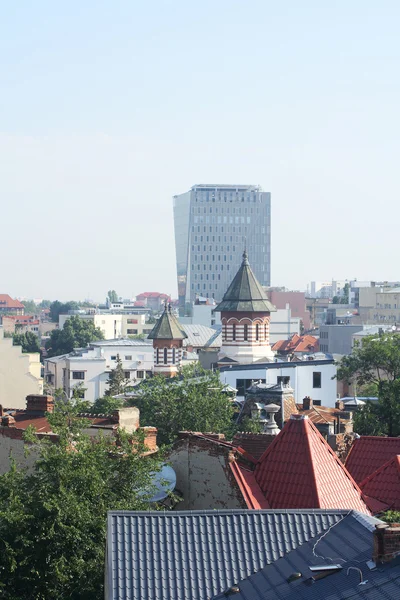 stock image Bucharest buildings