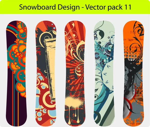 单板滑雪设计包 11 — 图库矢量图片