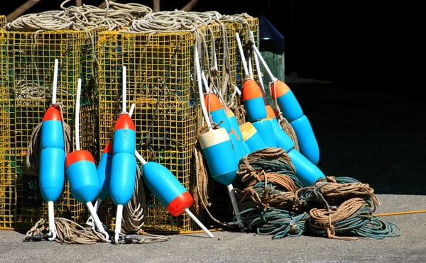 Lobster cage buoys — Stock Photo, Image
