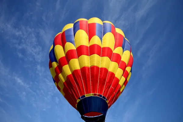 Yellow red striped balloon — Stock Photo, Image