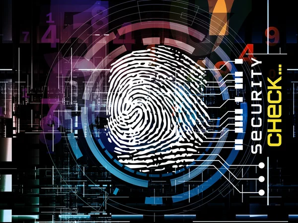 Fingerprint access — Stockfoto