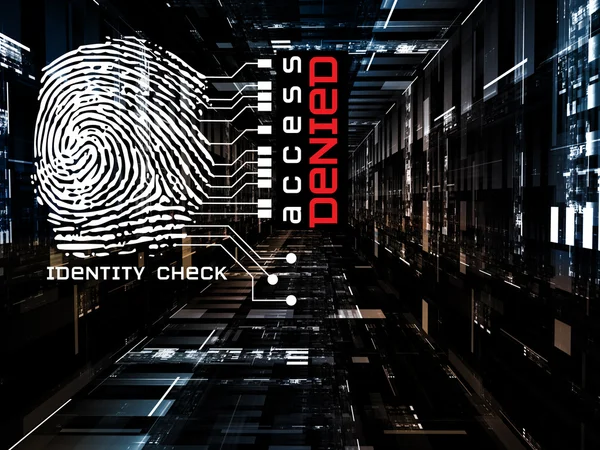 Fingerprint access — Stockfoto