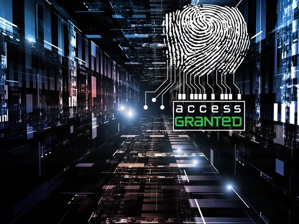 Fingerprint access — Stockfoto